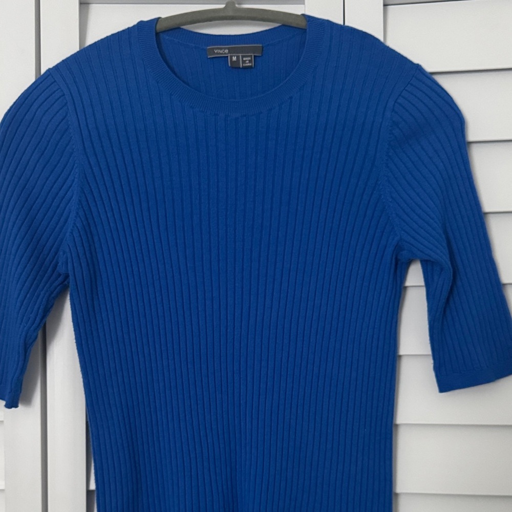 Vince Lightweight Ribbed Knit Sweater Top